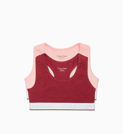 Calvin Klein Ruhák HU335972 | Calvin Klein Customized Stretch Lány Bralette Rózsaszín / Piros